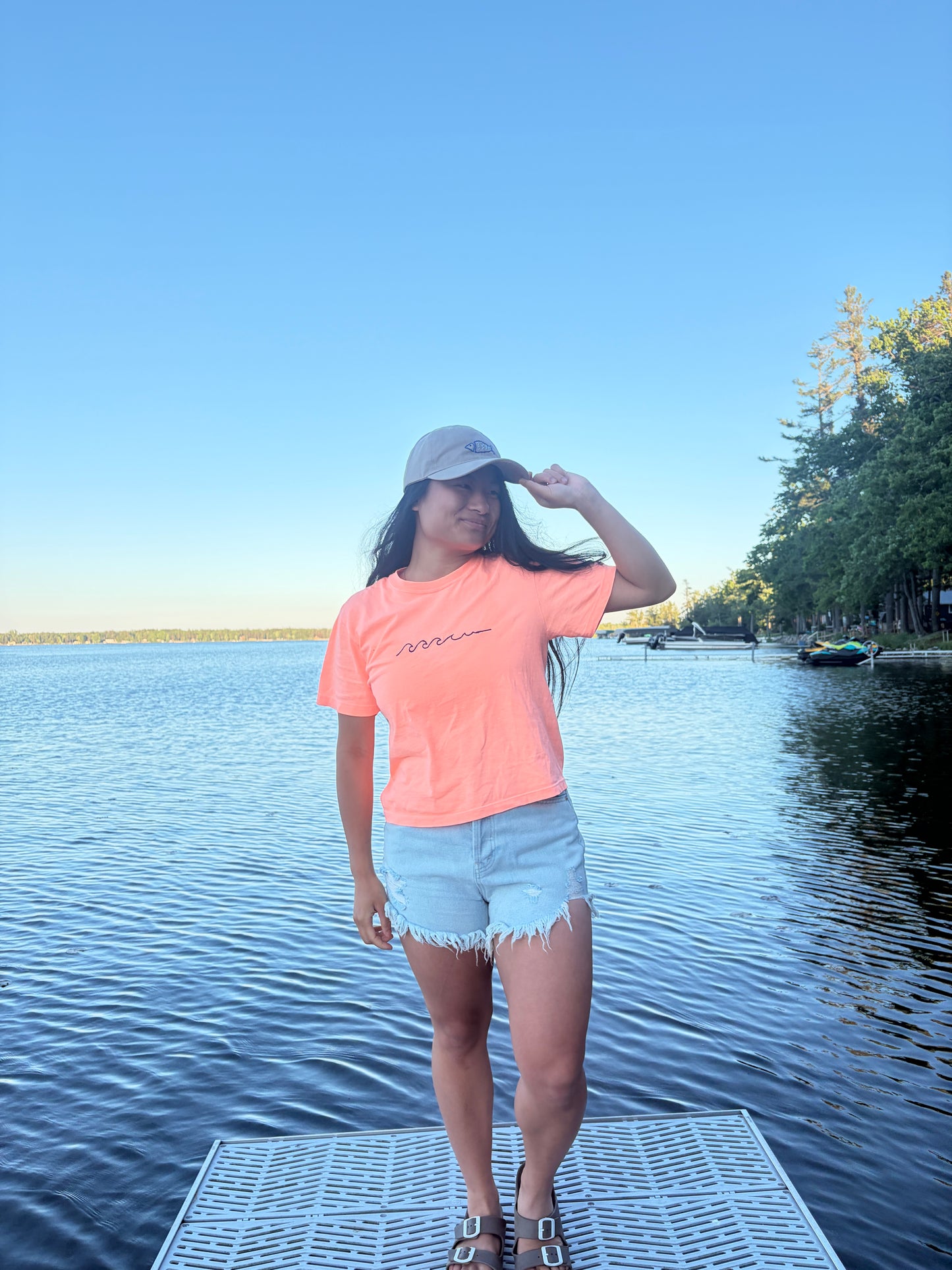 Calms the Storm Boxy Embroidered Tee