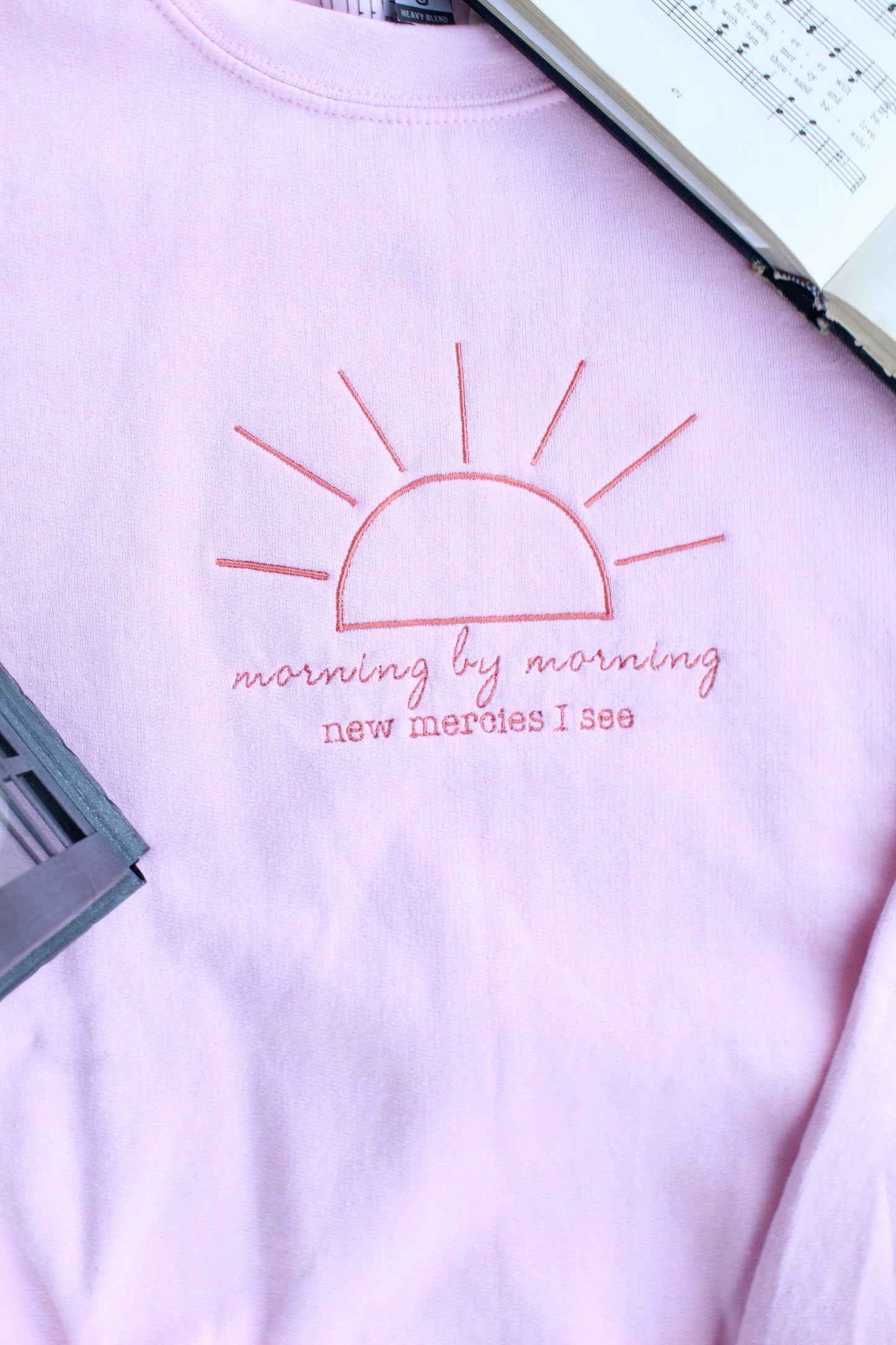 Morning by Morning Embroidered Crewneck