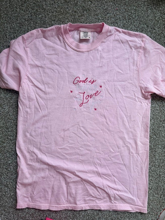 Madly in Love Embroidered Tee - M