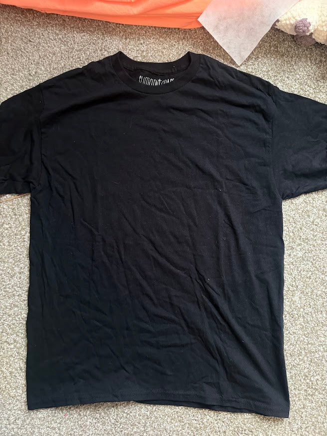Black Blank Tee - L