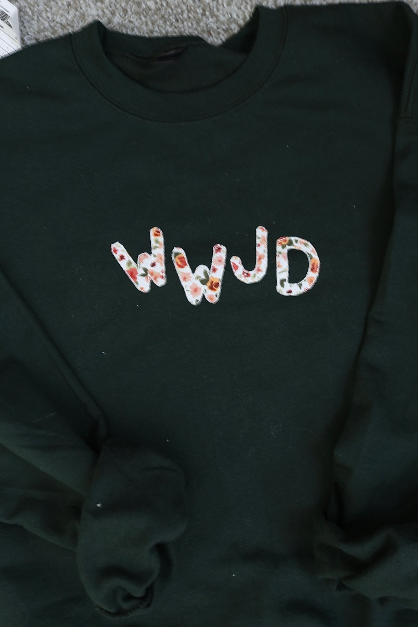 Forest Green WWJD Crewneck - XL