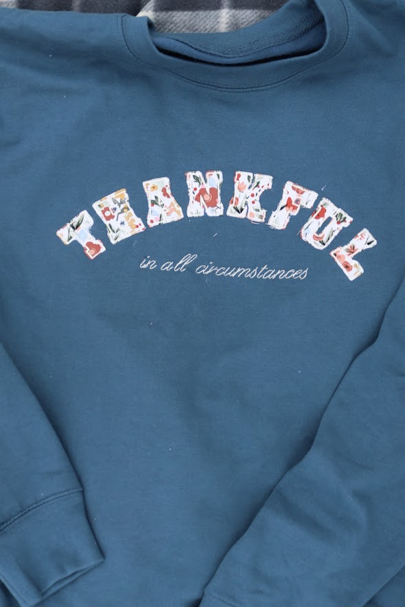 Thankful Embroidered Crewneck