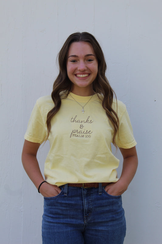 Thanks & Praise Embroidered Tee