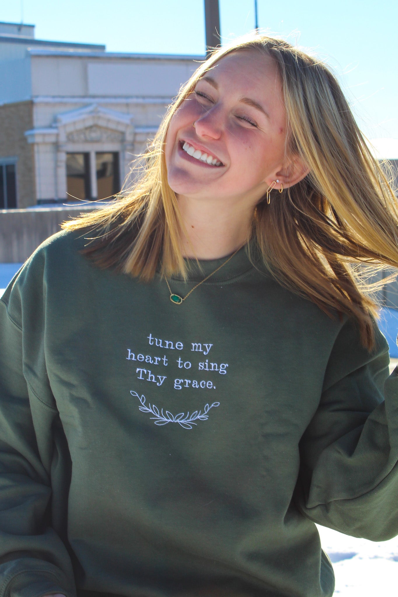 Come Thou Fount Embroidered Crewneck