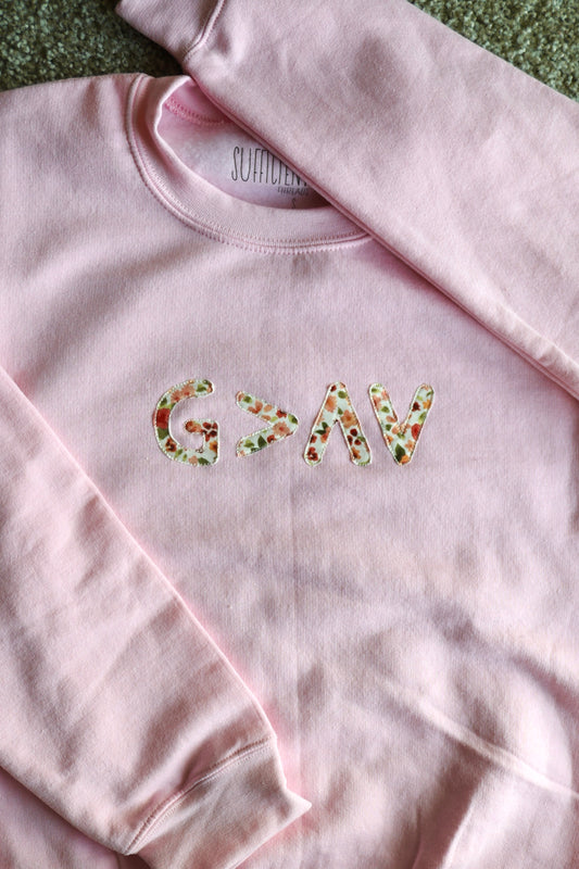 Light Pink G>∧∨ Crewneck - S