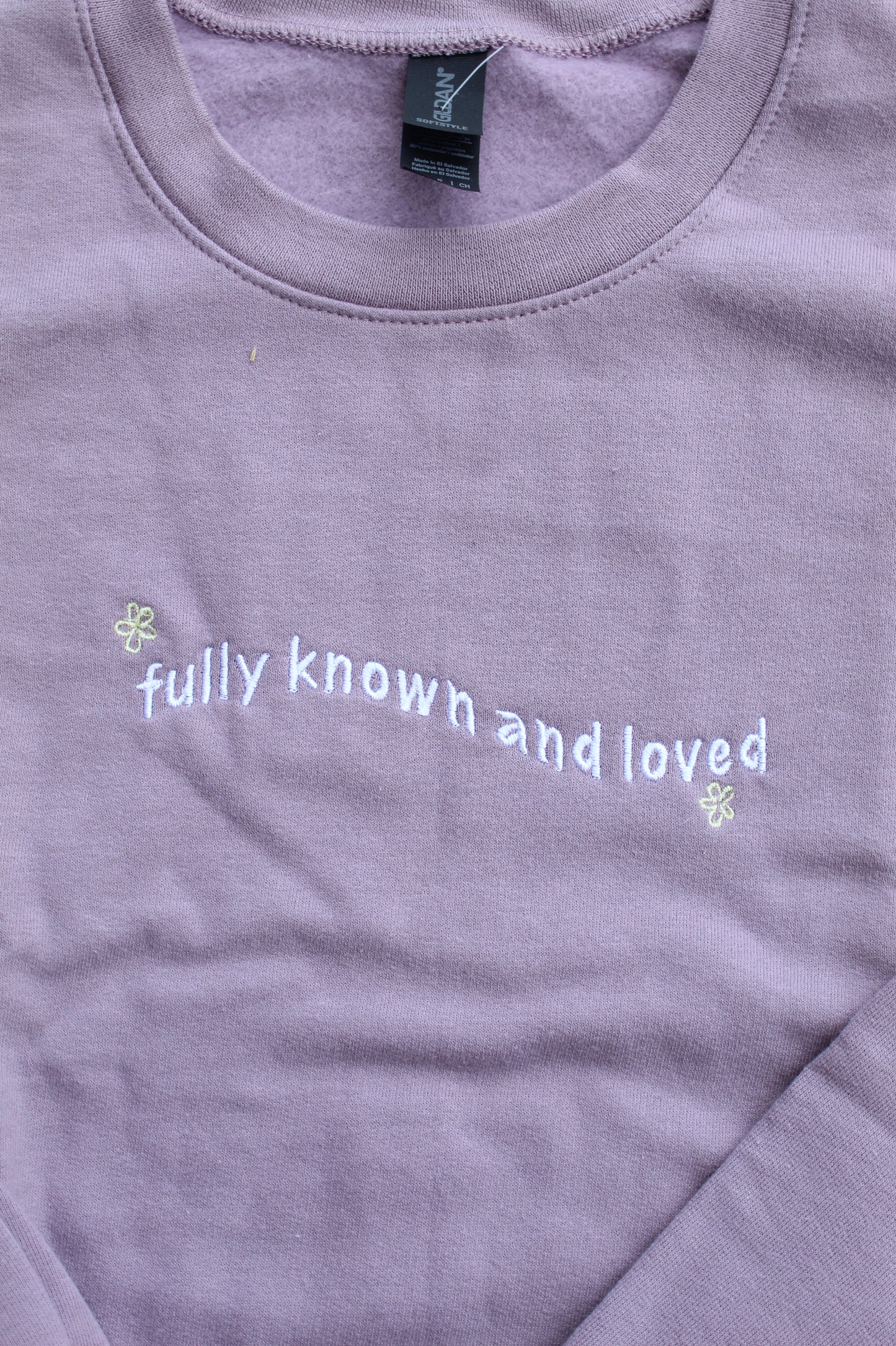 Fully Known and Loved Embroidered Crewneck