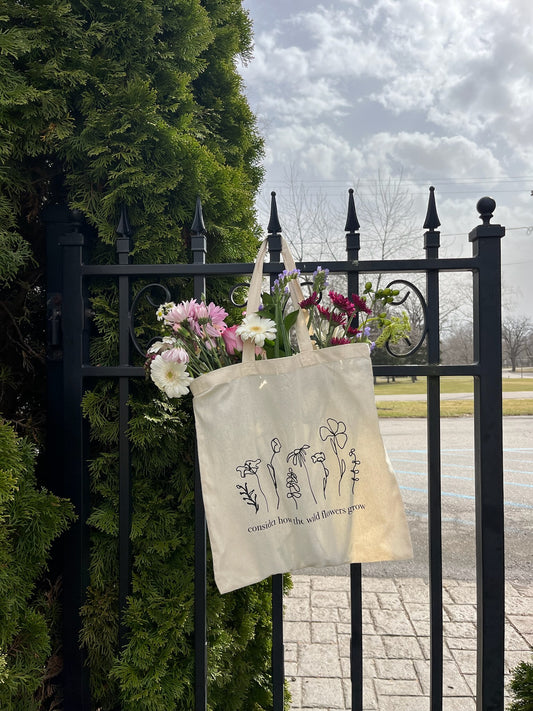 Consider The Wild Flowers {Tote Bag} Consider The Wild Flowers {Tote Bag}