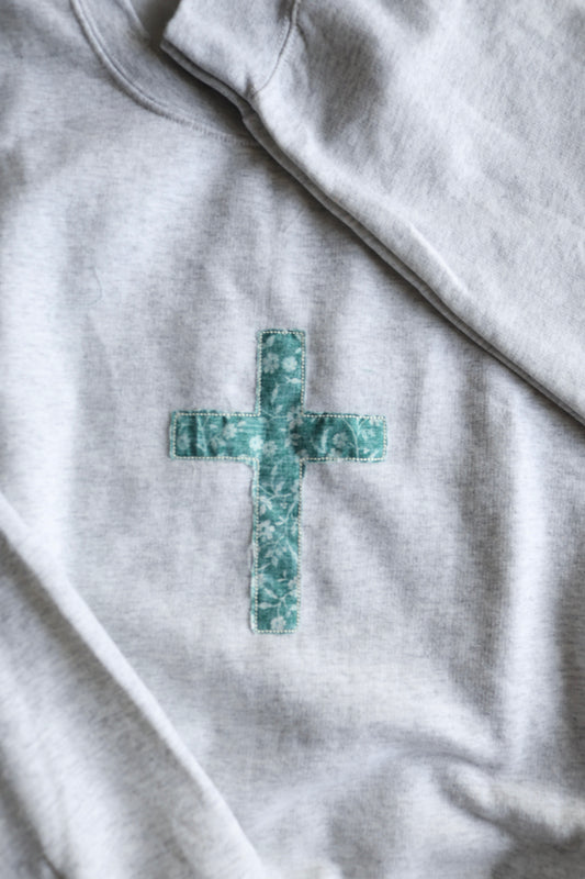 Ash Grey Cross Crewneck - 2XL