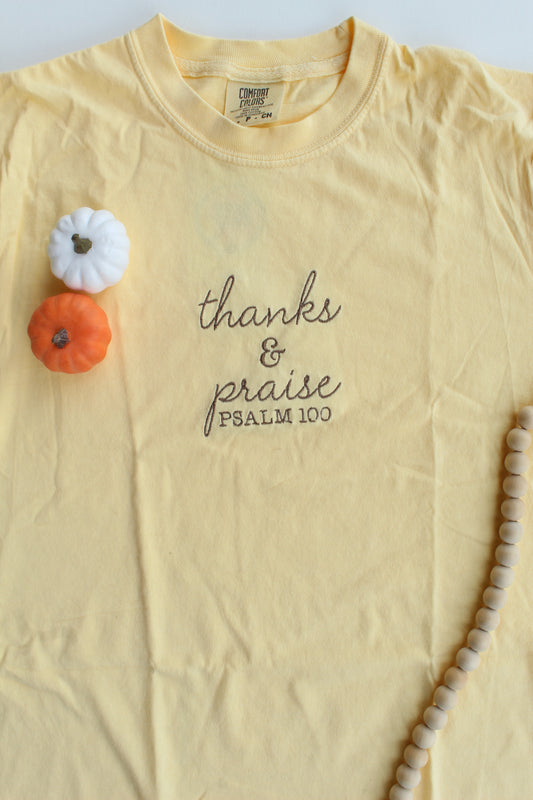 Thanks & Praise Embroidered Tee