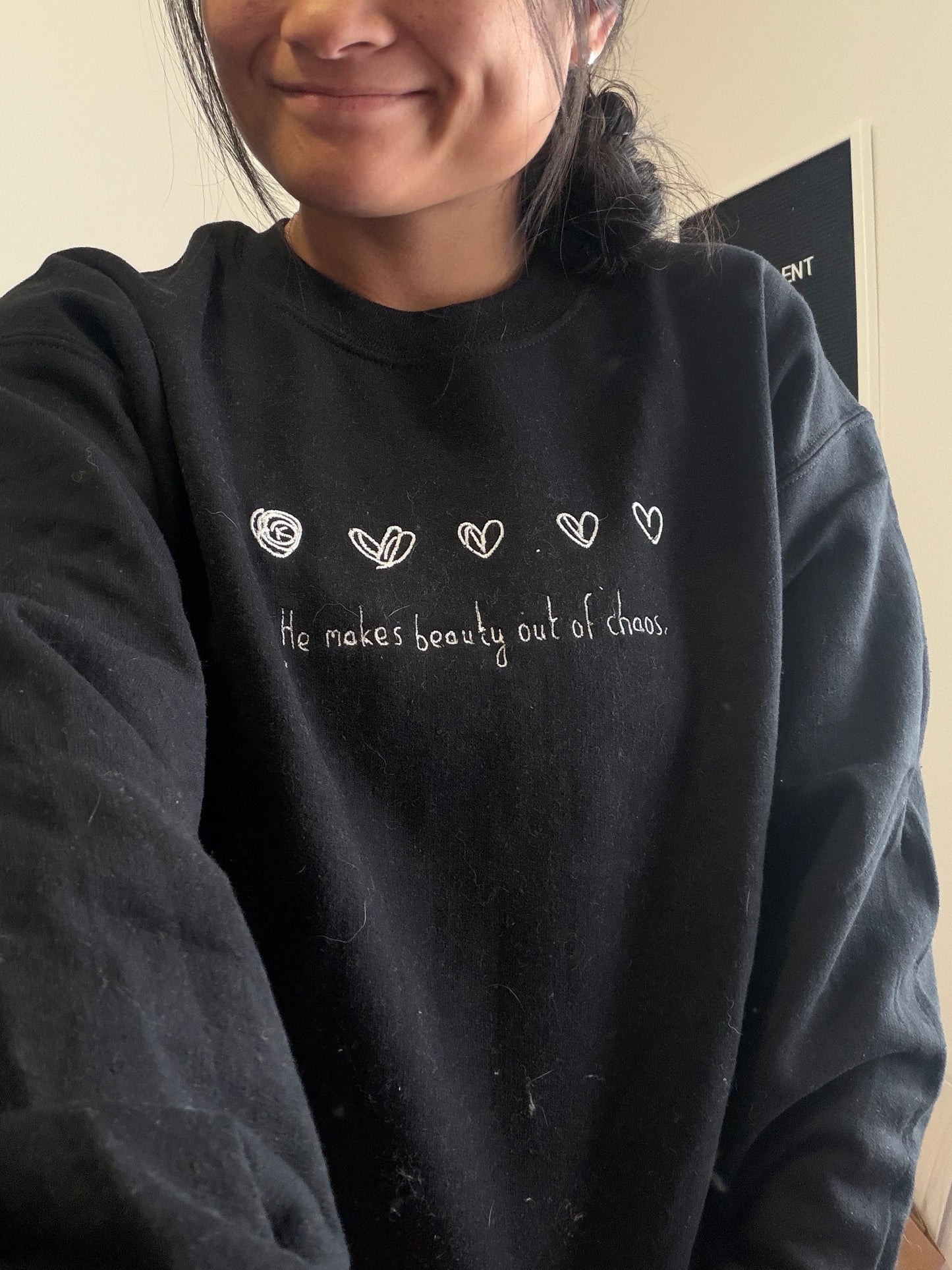 Beauty out of Chaos Embroidered Crewneck - M