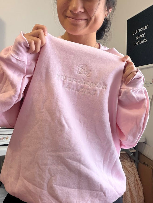 Altogether Beautiful Embroidered Crewneck - L