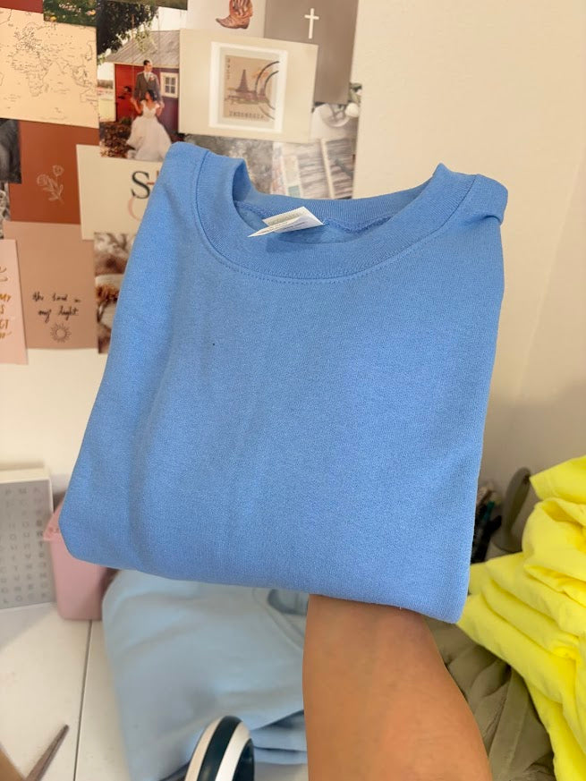 Carolina Blue Blank Crewneck - L