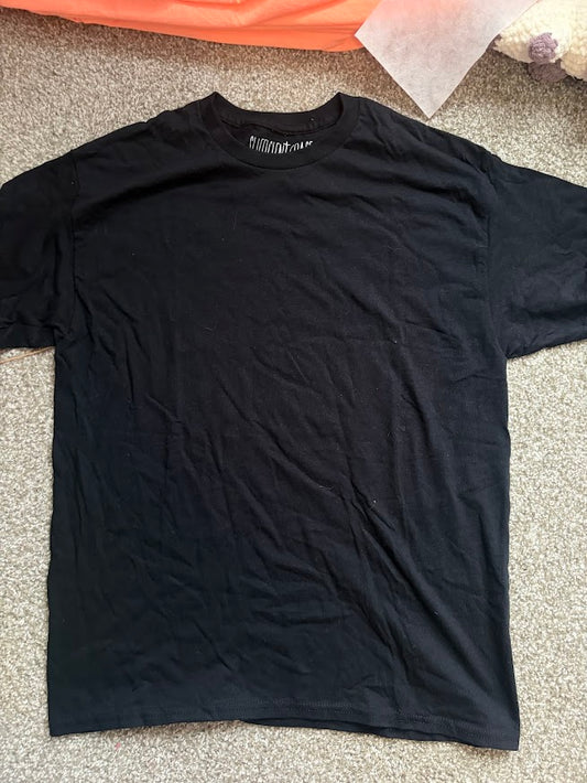 Black Blank Tee - L