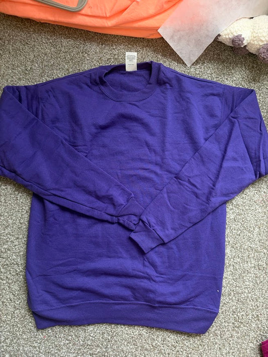 Royal Purple Blank Crewneck - M