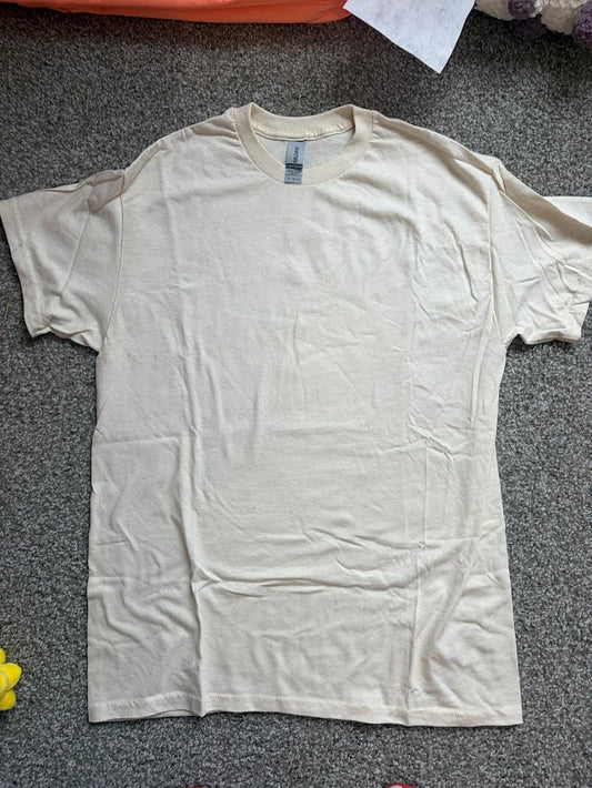 Cream Blank Tee - M