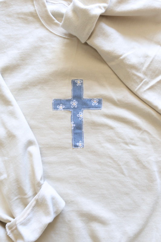 Sand Cross Crewneck -XL