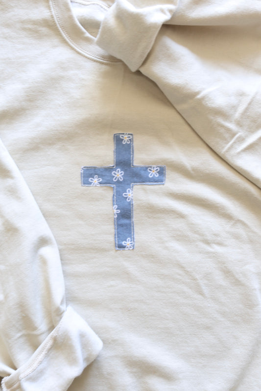 Sand Cross Crewneck -XL