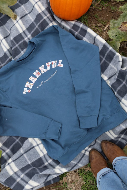 Thankful Embroidered Crewneck