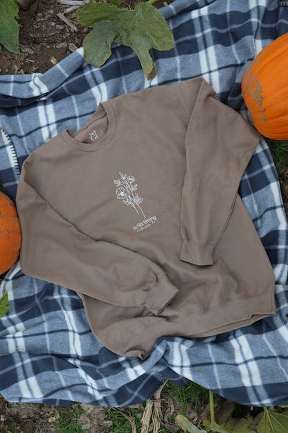 In His Timing Embroidered Crewneck