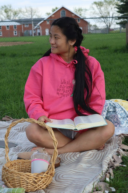 What a Friend We Have Embroidered Hoodie