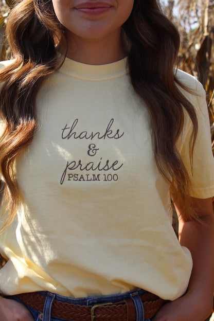 Thanks & Praise Embroidered Tee