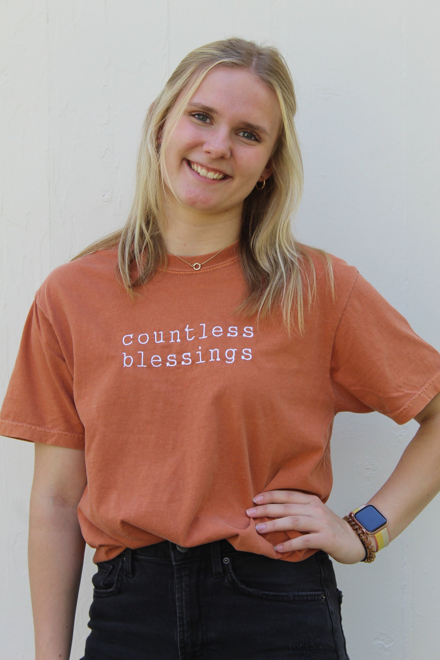 Countless Blessings Embroidered Tee