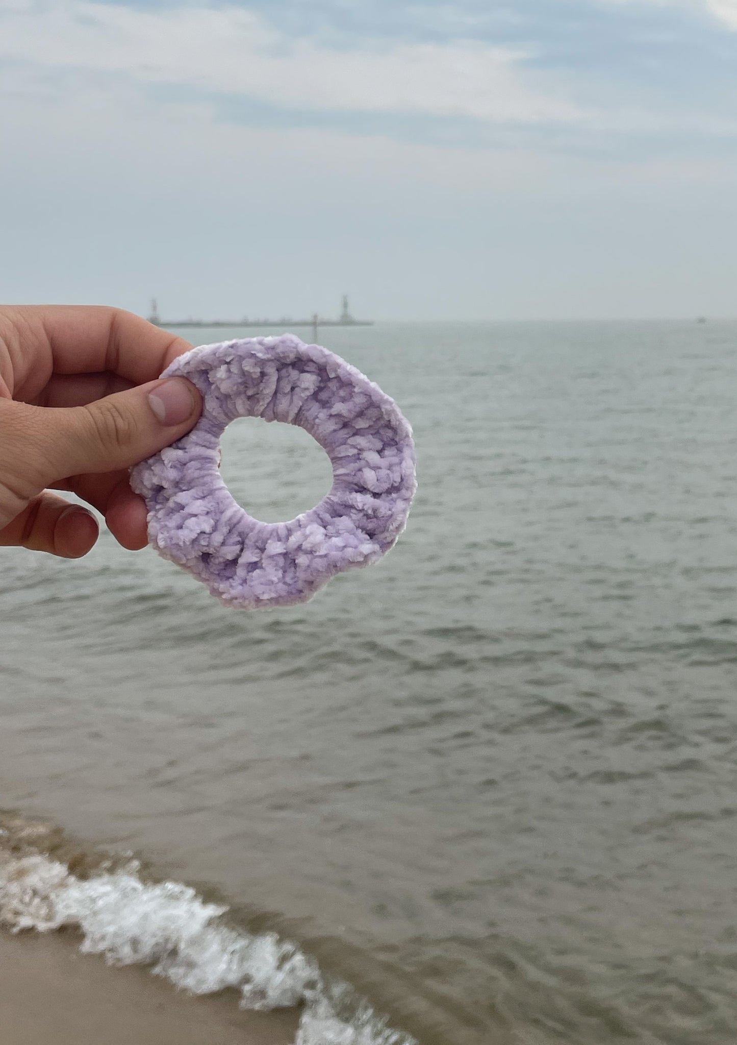 Hand Crocheted Velvet Scrunchie