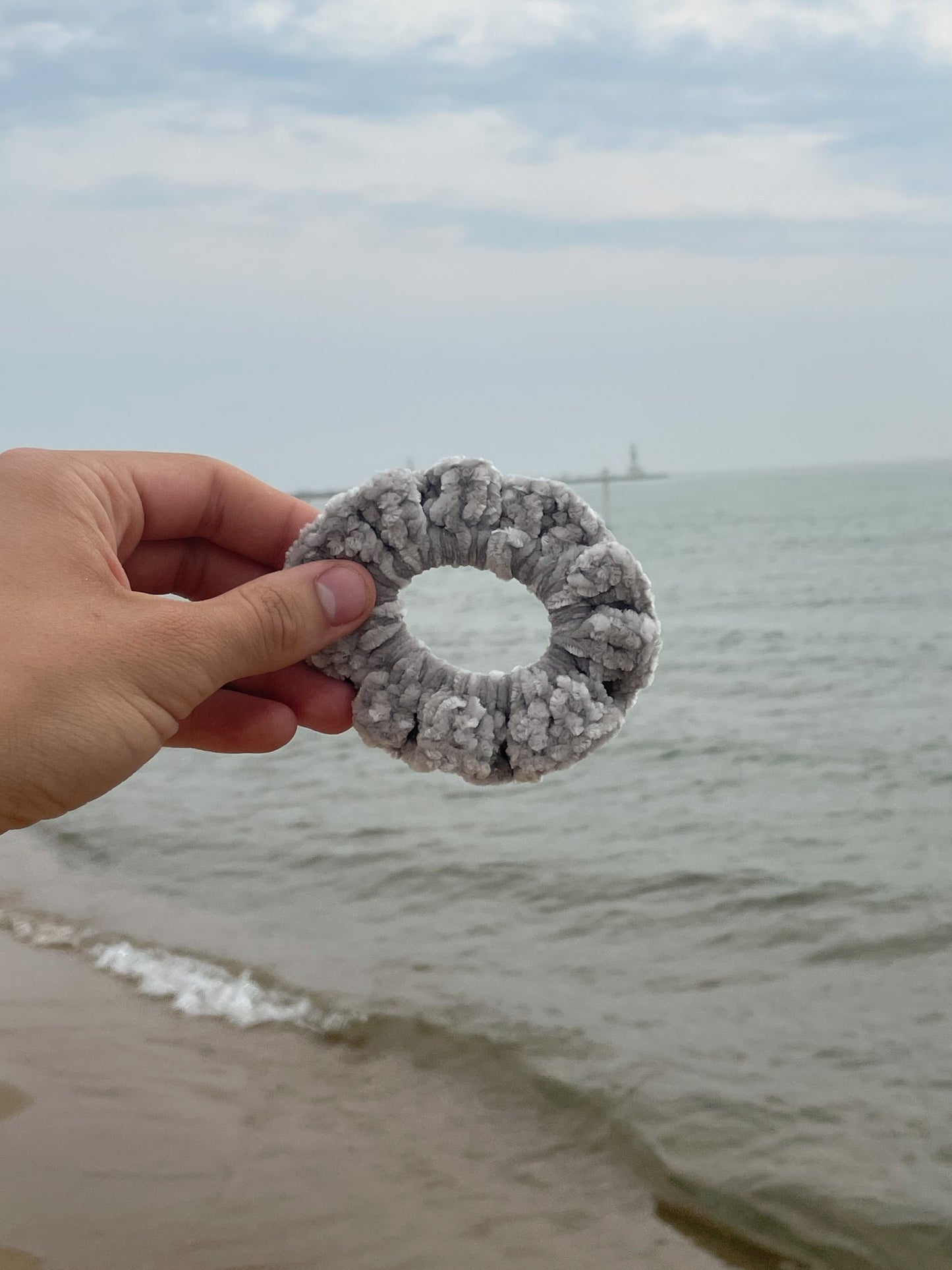 Hand Crocheted Velvet Scrunchie