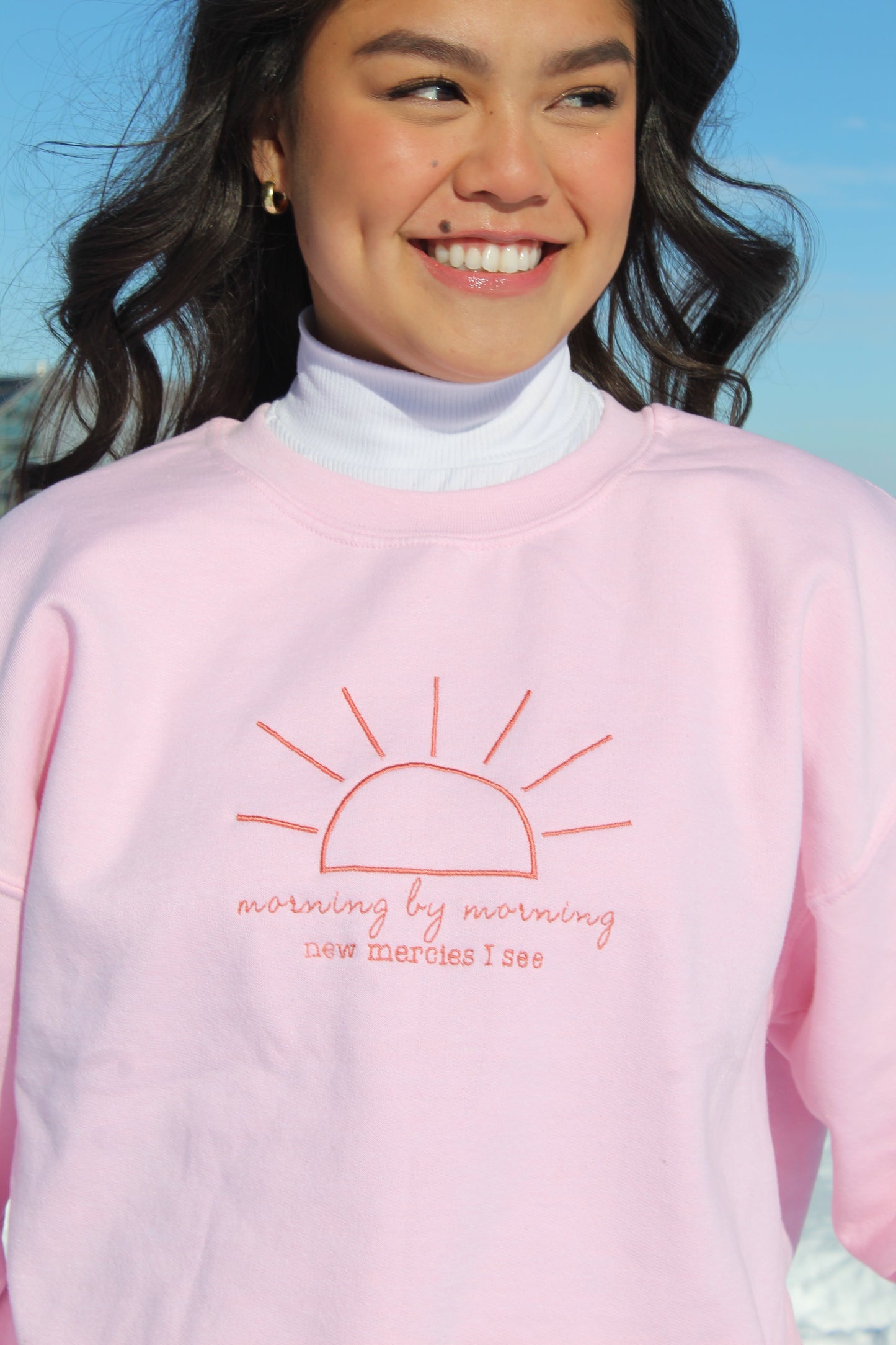 Morning by Morning Embroidered Crewneck